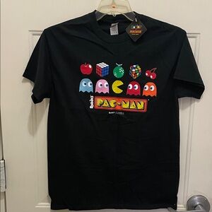 Black Pac-Man Graphic T-Shirt